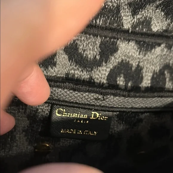 Rare Dior Gray Leopard Canvas Saddle Bag - Picture 8 of 15